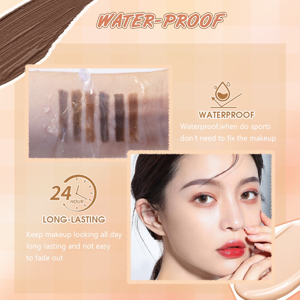 Bảng phấn lông mày SANIYE E0347 3 màu kèm cọ kháng nước 8g