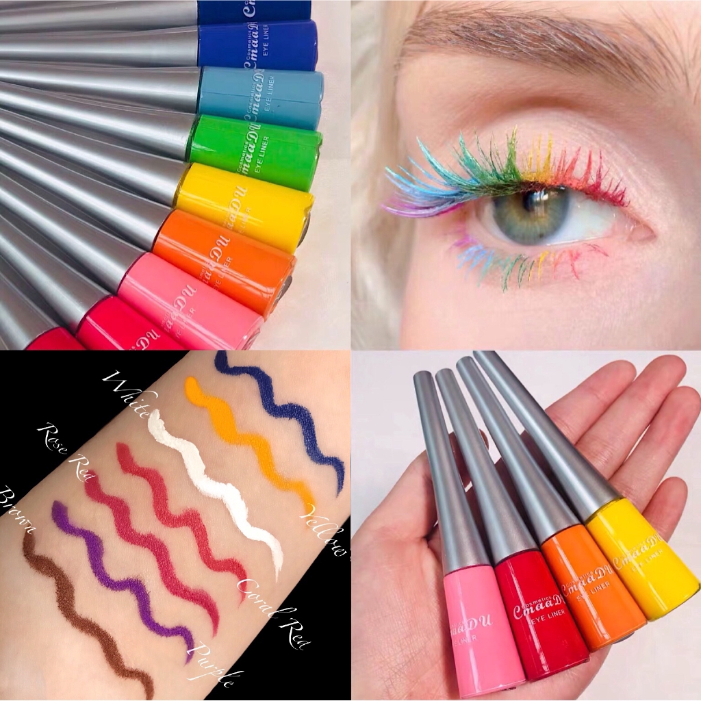 Bút kẻ mắt dạng lỏng kháng nước màu neon sắc lì cho nữ