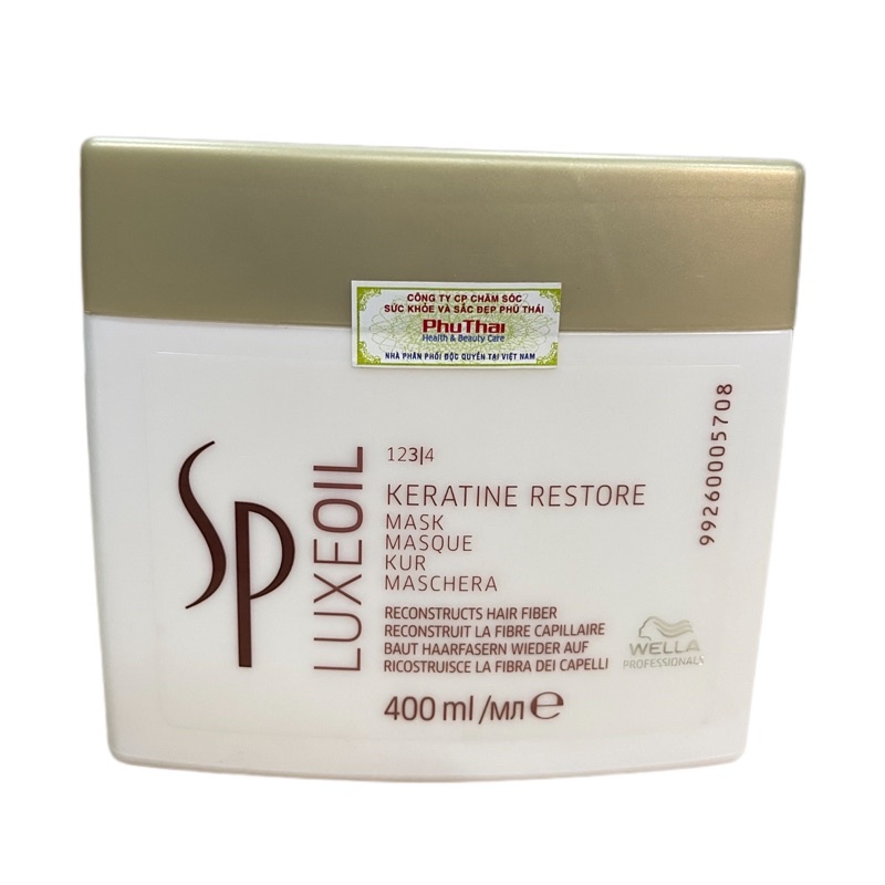 Hấp dầu  siêu mượt Wella Sp Luxeoil Keratin Mask 400ml