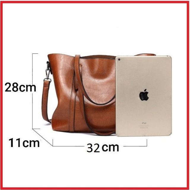 [XẢ LỖ] Túi xách TOTE TO da mềm, dày dặn đựng vừa A4, Laptop size 32 cm
