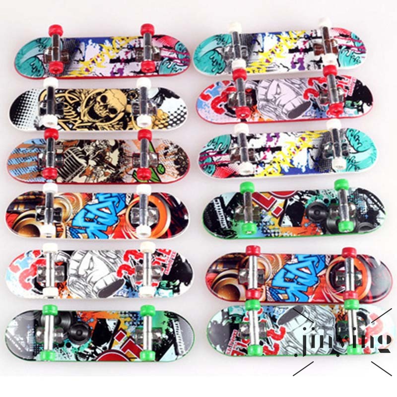 GETNOIVAS Set 5 ván trượt ngón tay mini họa tiết graffiti cho bé