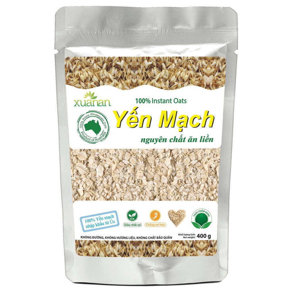 Yến mạch nguyên chất ăn liền Xuân An 400g (tặng 150g)