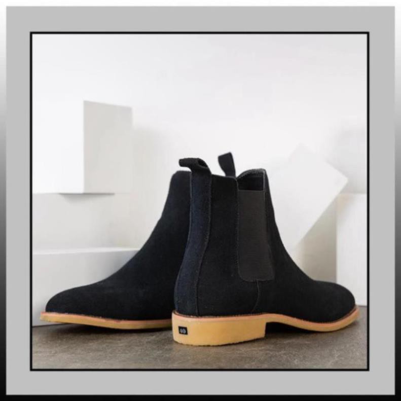 Giày Chelsea Boots nam SN04 da lộn cao cổ đế cao cá tính năng động trẻ trung [Sale]