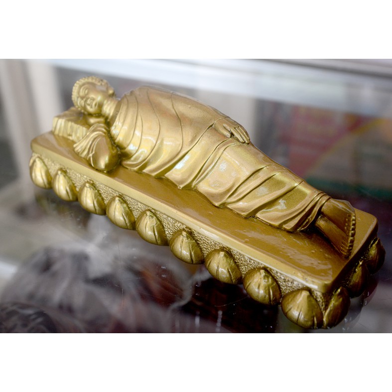 Tượng Đức Phật Thích Ca nhập Niết Bàn ngang 16cm-Nhiều mẫu