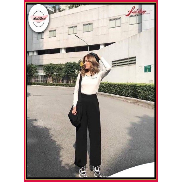 [Mã  ANUI20 hoàn 20k xu đơn 0đ] Quần Culottes Nữ 🦋 Quần Suông Ống Rộng Khoá Hông Cạp Cao 2 Màu 🦋 AB | BigBuy360 - bigbuy360.vn