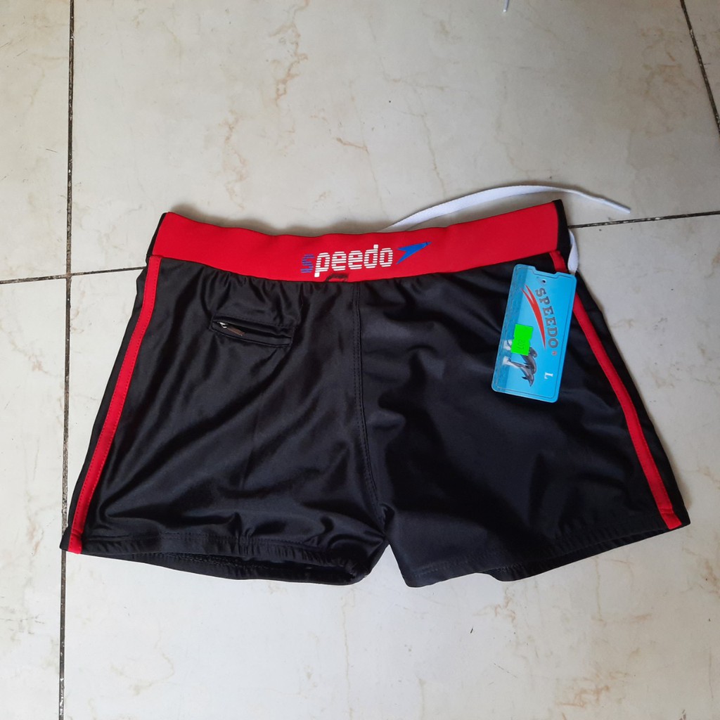Quần Bơi Nam SPEEDO Đen Phối Xanh Đỏ Có Túi Nhỏ Đựng Chìa Khóa Tiên Lợi | BigBuy360 - bigbuy360.vn