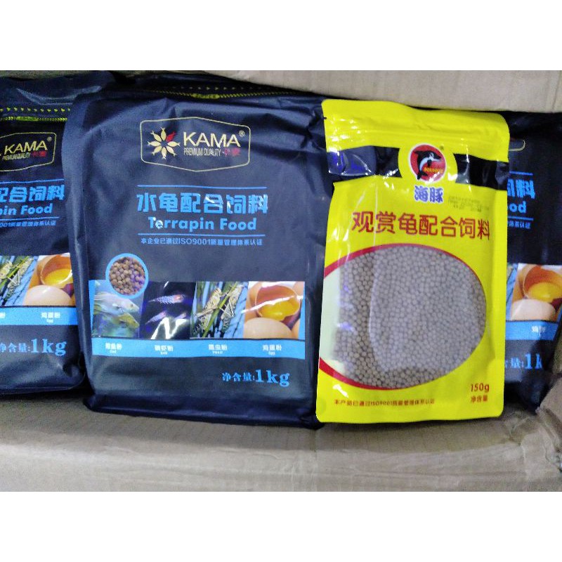 KAMA thức ăn cho rùa nước size L gói nguyên 1kg
