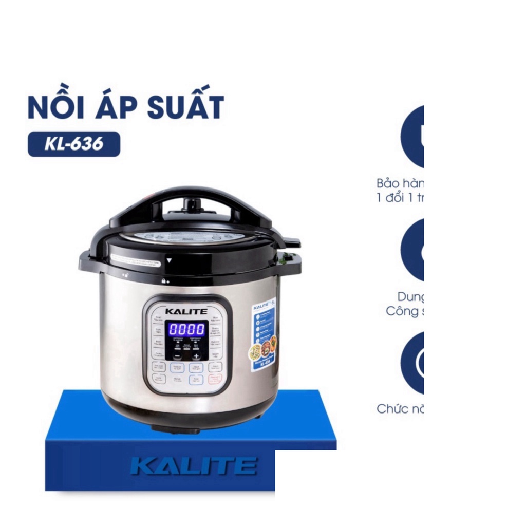 Nồi áp suất điện đa năng Kalite KL636, dung tích 6L, 950W có chức năng hẹn giờ - KENCA - Tigerstore