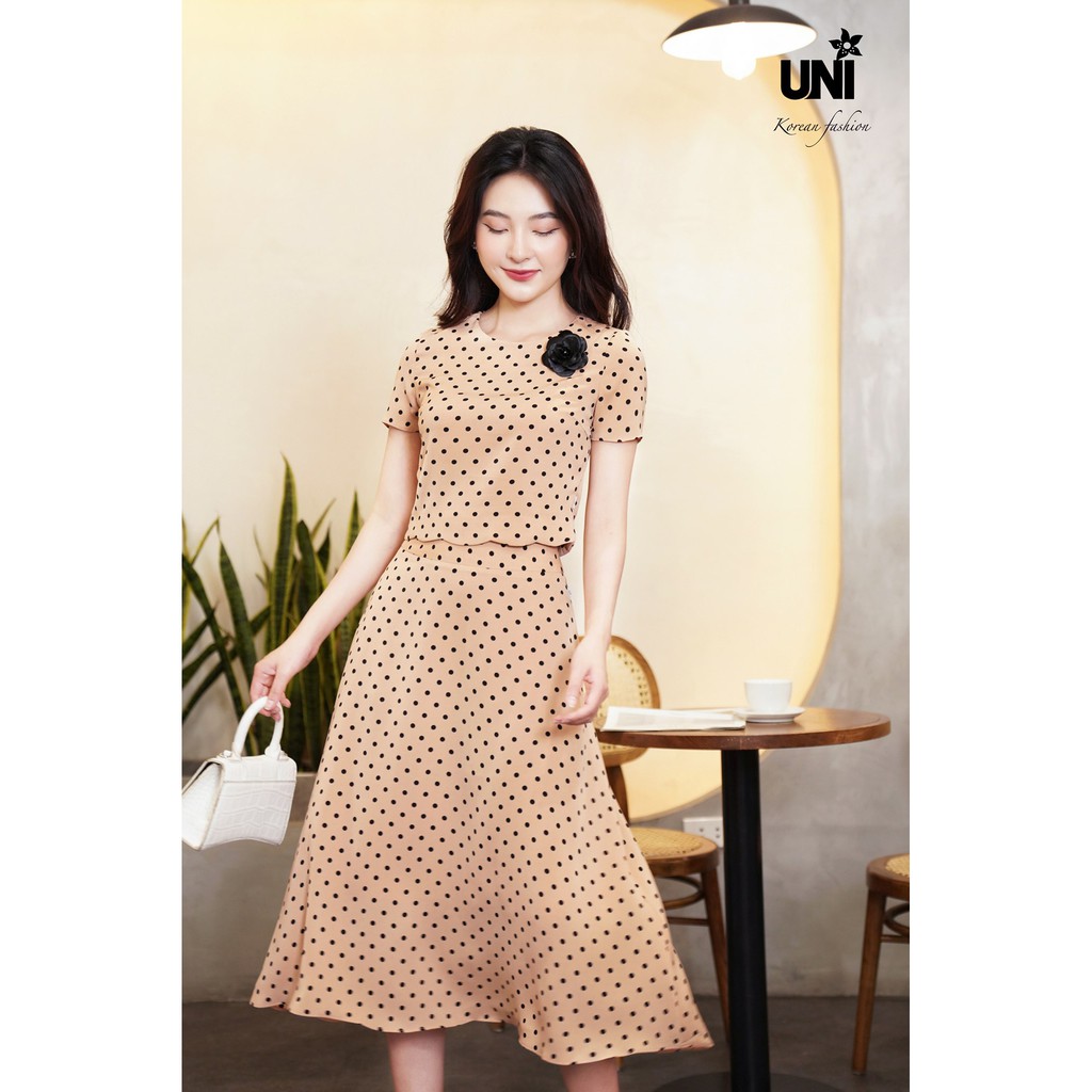 Chân váy Dáng Xòe Chấm Bi Điệu Đà 5CX262- UNI KOREAN FASHION