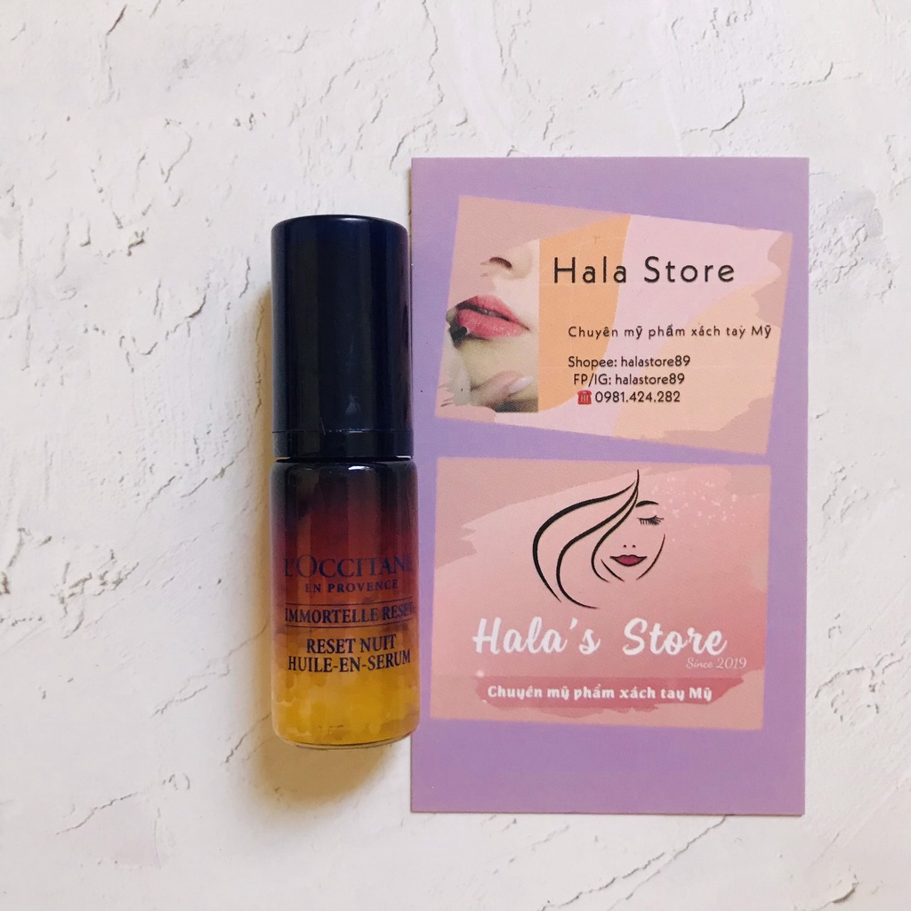 Tinh chất dưỡng tái sinh da L'Occitane Immortelle Reset Overnight Reset Oil-In Serum