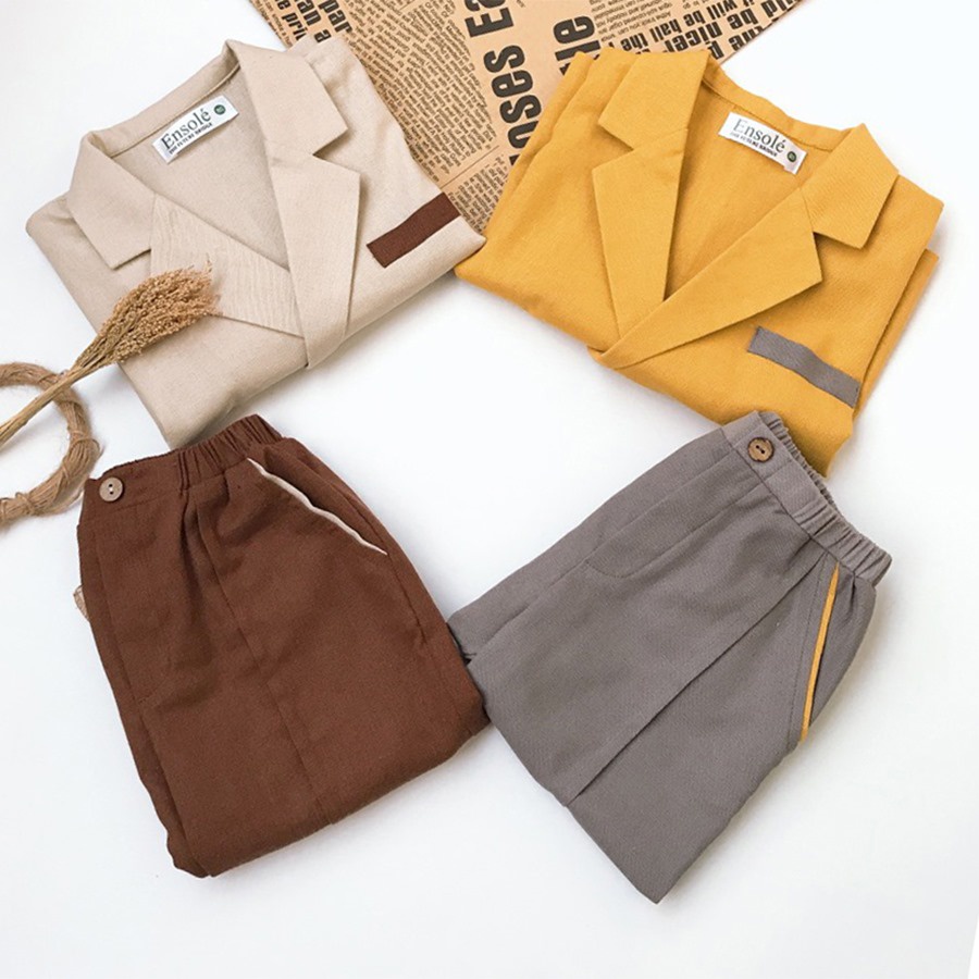 Bộ đồ bé trai 9-23kg , Bộ thu đông cho bé trai bé gái vải Linen cao cấp . Quần áo trẻ em Cao cấp - Mã DHK109