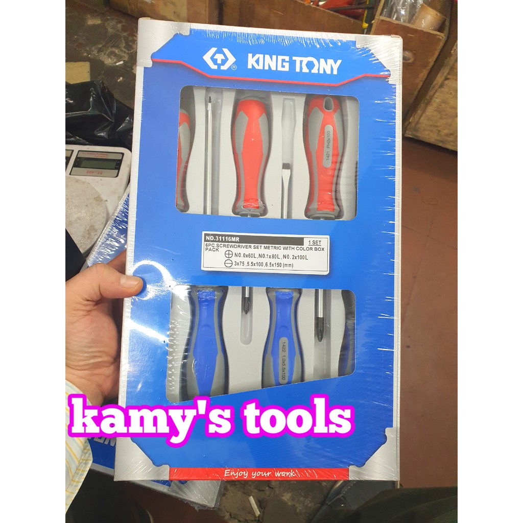 Bộ tua vít 6 chi tiết Kingtony model 31116MR, bộ tô vít