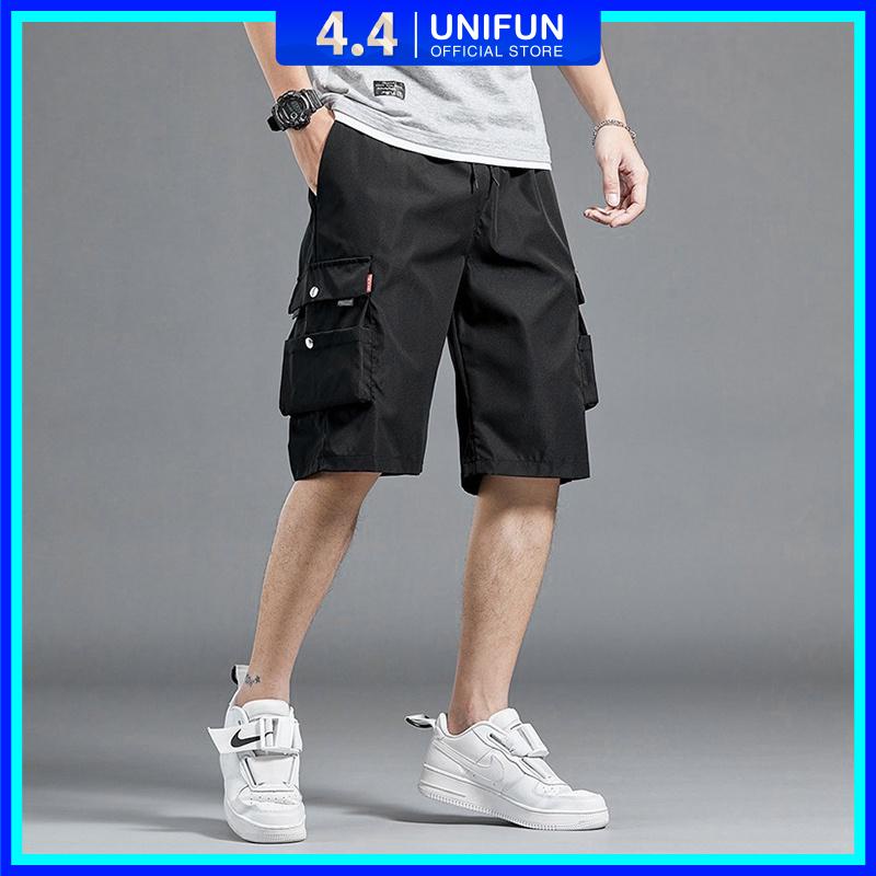 Quần short nam kaki UNIFUN mã KC-V Quần đùi nam dáng lửng túi hộp có chun mùa hè