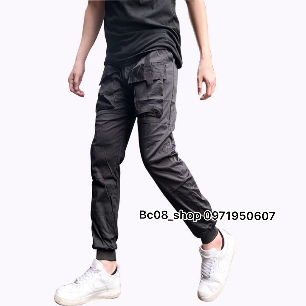 Quần jogger túi hộp dáng ôm co giãn full size