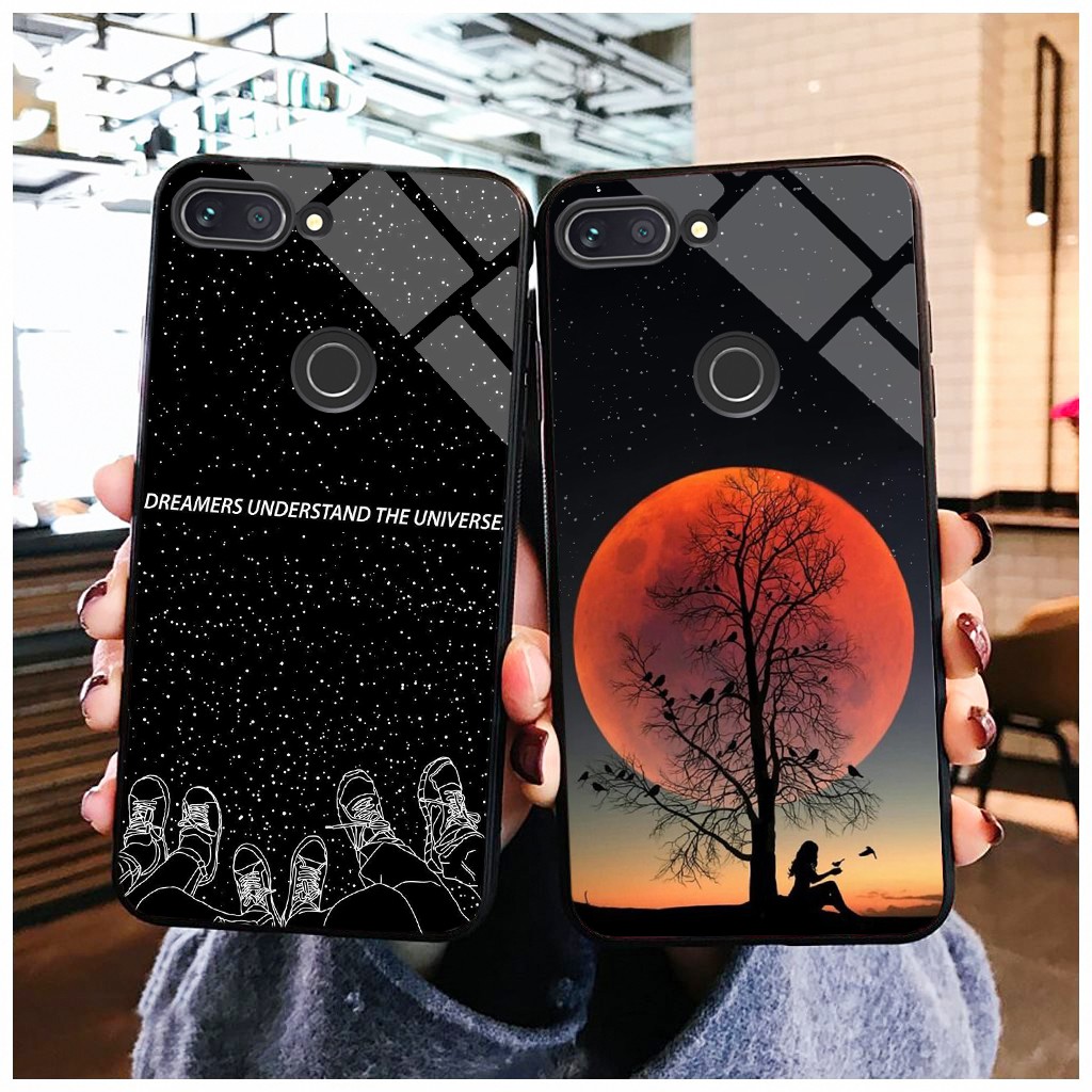 Ốp Lưng xiaomi Mi 8 Lite, Redmi 6, Redmi 6A Lưng kính cường lực cao cấp, Sang trọng