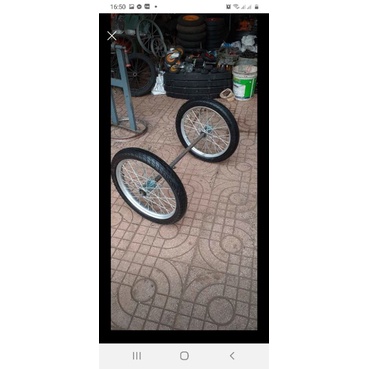 1 Cặp Bánh xe ba gác , xe máy ,xe lôi, kéo đẩy hàng 275-17 hàng chất lượng