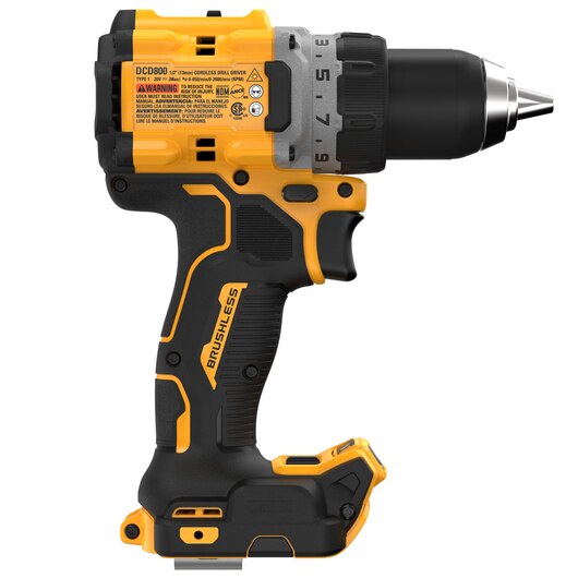 Máy khoan, vặn vít dùng pin BL 18/20V thế hệ mới Dewalt DCD800  - CHÍNH HÃNG SKU DCD800