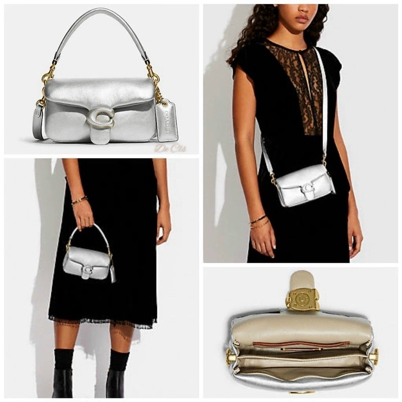 Túi Coach gối màu bạc hot trend