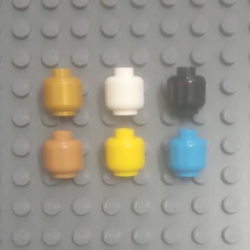 Lego Minifigure, Head (Plain) - Hollow Stud