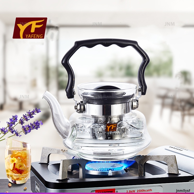 Bộ Ấm Trà Bằng Thủy Tinh Trong Suốt Chịu Nhiệt Dung Tích 2200ml