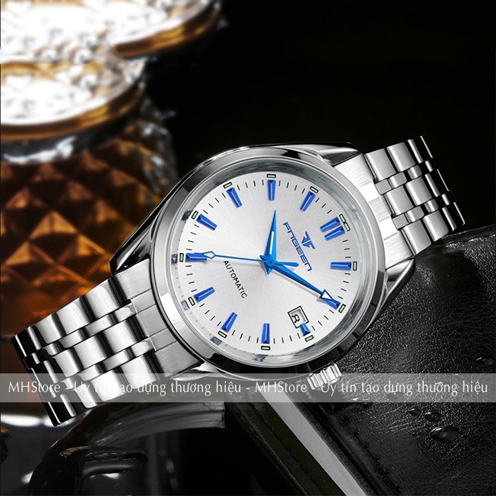 Đồng hồ cơ nam Fngeen 6612 automatic, cơ tự động dây thép không gỉ, đẹp chính hãng