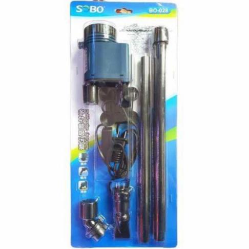 Máy Hút Vệ Sinh Hồ Cá Điện Tích Hợp Đầu Bơm Sobo BO-028 - Hàng Công Ty - hút cặn bẩn đáy bể, vệ sinh bể cá