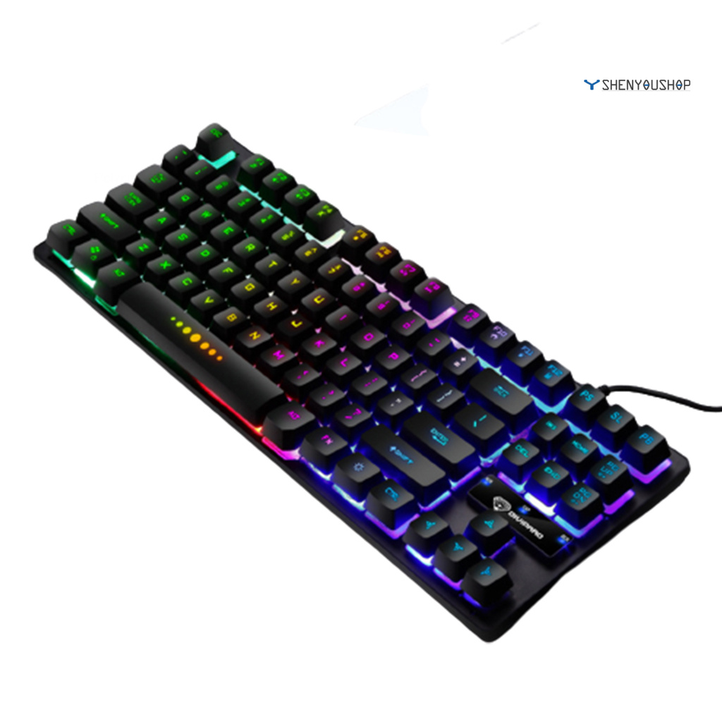 Bàn phím cơ chơi game 87 phím có đèn LED TS GK 10 chuyên dụng cho laptop / máy tính bàn