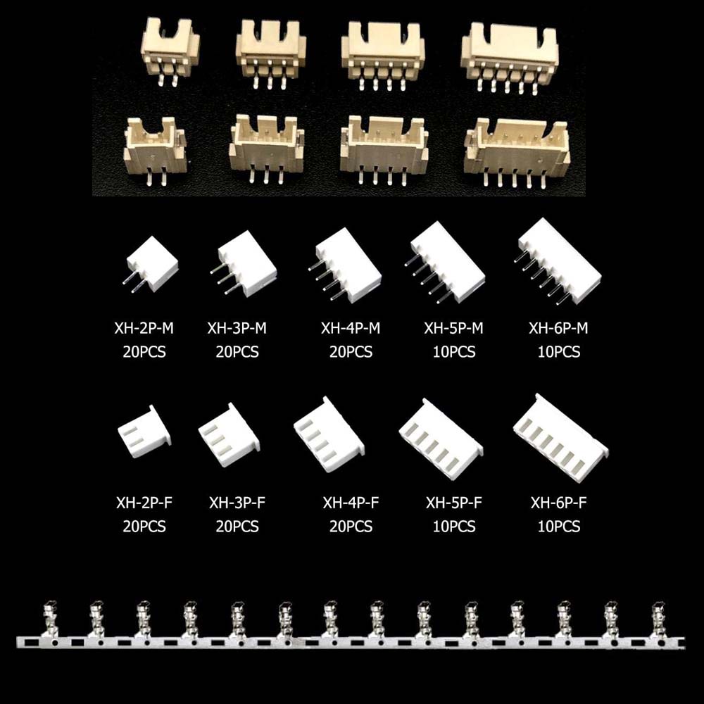 Đầu Nối XH2.54 2.54MM Đực Các Các Loại 2P 10P lõi sắt chân pin XH2.54