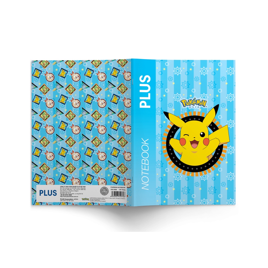 Tập B5 5 Ô Ly 120 Trang - Phiên Bản Pokemon Mới PLUS