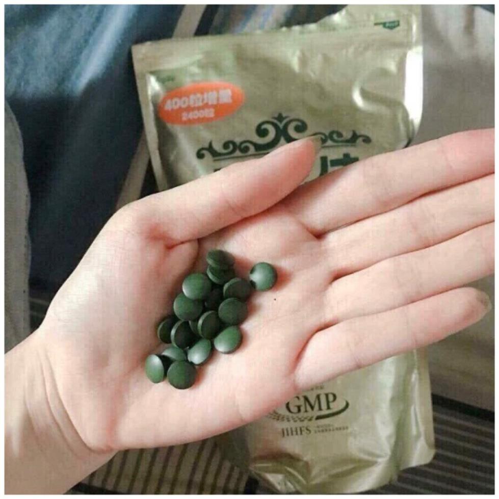 Tảo xoắn Spirulina Nhật Bản dạng túi 2400v .