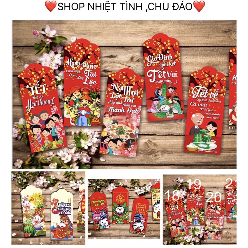 Lì Xì Tết 2021 🌸COMBO 20 CHIẾC ĐƯỢC CHỌN MẪU 🌸 Lì Xì 2021 Sỉ Lẻ Toàn Quốc _ĐƯỢC CHỌN MẪU.