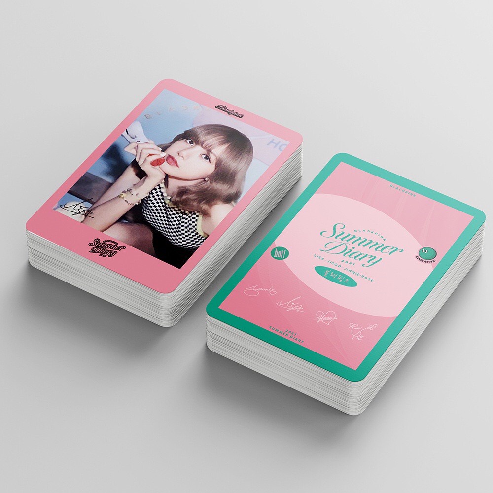 Hộp 55 tấm ảnh thẻ LOMO CARD BO GÓC BLACKPINK- Summer Diary