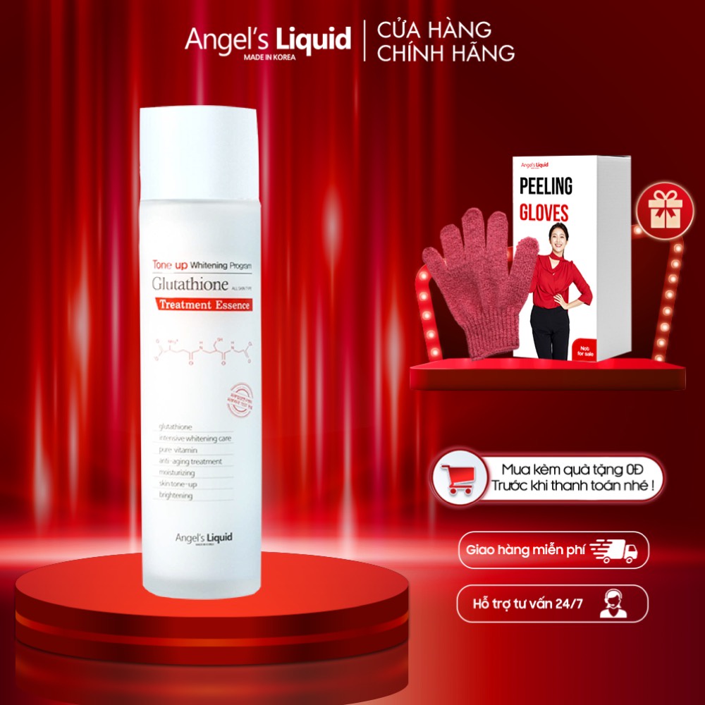 Nước Thần Dưỡng Trắng Da Cân Bằng Độ Ẩm Angel's Liquid Tone Up Whitening Program Glutathione Treatment Essence 150ml