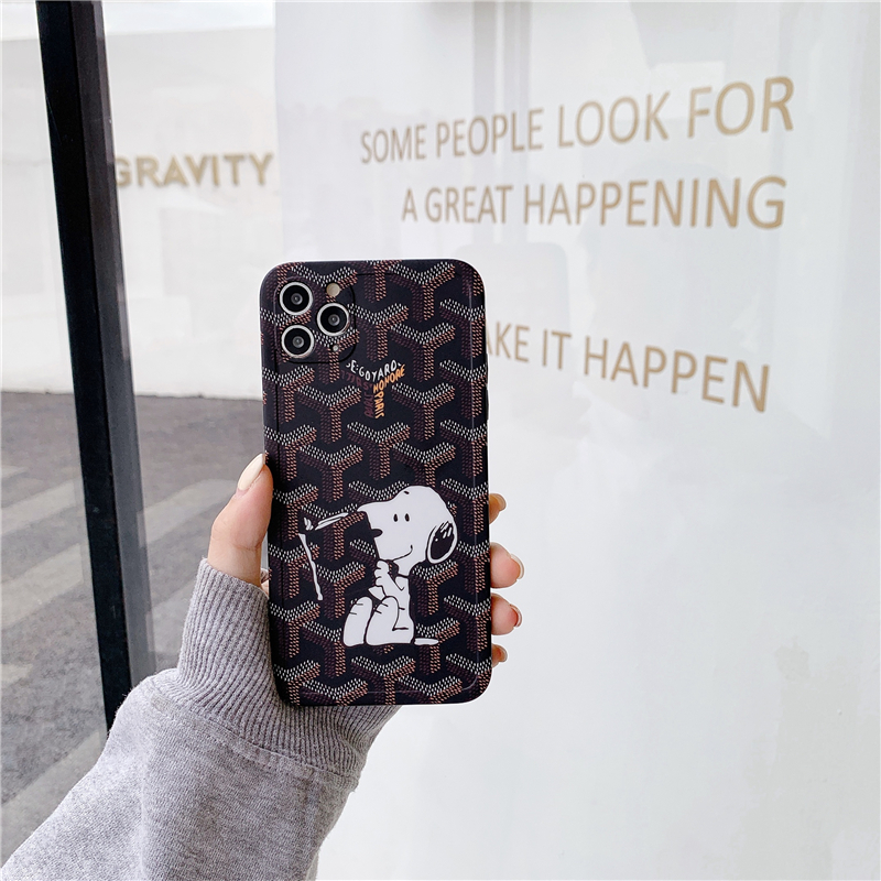 Cartoon Snoopy Goya Phone Case iPhone 12 Pro Max 12 Mini 11 Pro Max X XS MAX XR 7 8 Plus SE 2020 Soft Silicone IMD New Photo frame Back Cover