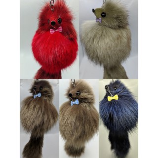 mốc khóa hồ ly lông xù nhân tạo