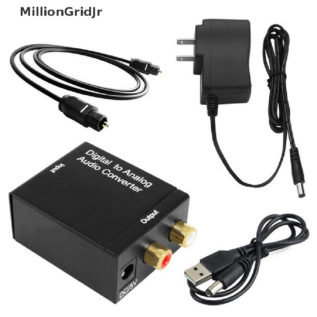 Mrvn Optical  Toslink Digital to Analog Audio Converter Adapter RCA L/R Grid