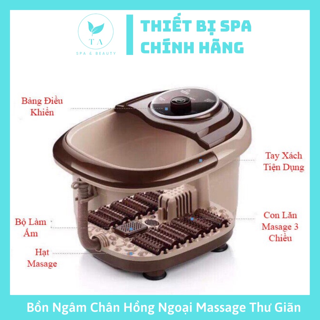 Bồn Ngâm Chân Hồng Ngoại Massage Thư Giãn, Máy Ngâm Chân Mát xa Tự Động Làm Nóng nước
