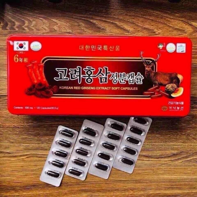 Đạm Sâm Nhung Hươu Hàn Quốc Chính Hãng 120 Viên/ Hộp
