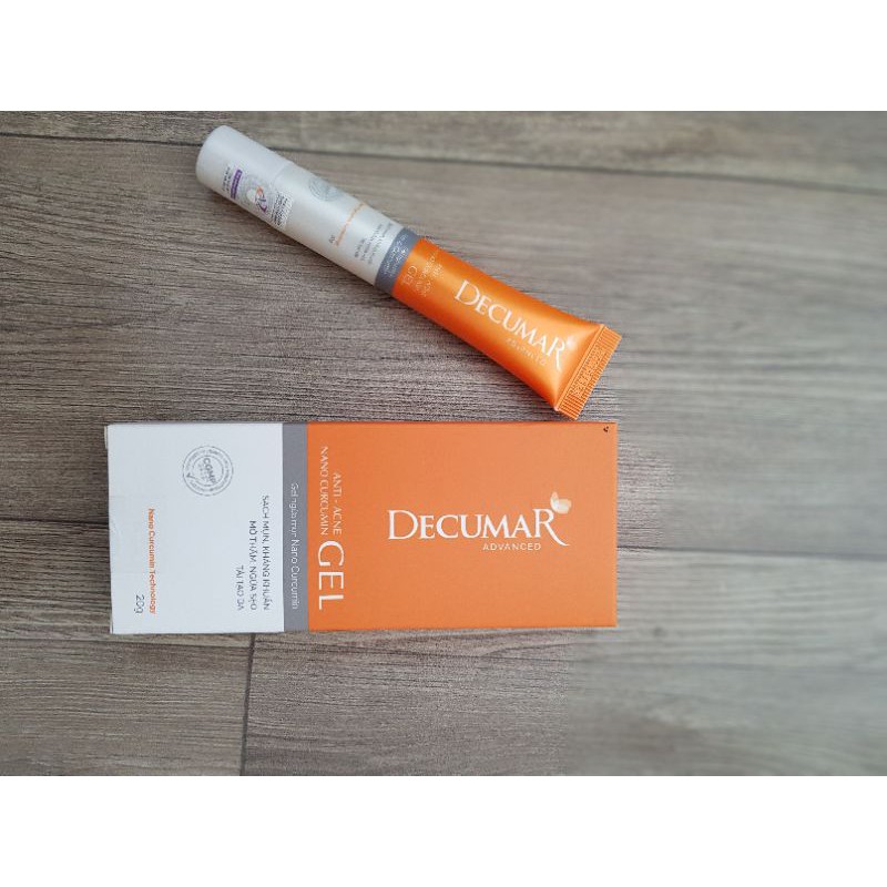 Gel ngừa mụn nano curcumin Decumar 20 gram