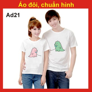 áo đôi đẹp 21,chất đẹp, bao đổi trả, khung long chipi kute, thun, phông