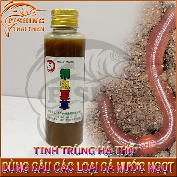 Tinh chất câu cá, tinh mùi trùng hạ thổ dùng câu cá chép, trắm, trôi, rô phi, tra, trê, chim