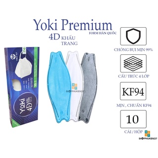 Khẩu Trang 4D Yoki Premium KF94 Hàng 4 Lớp Cao Cấp