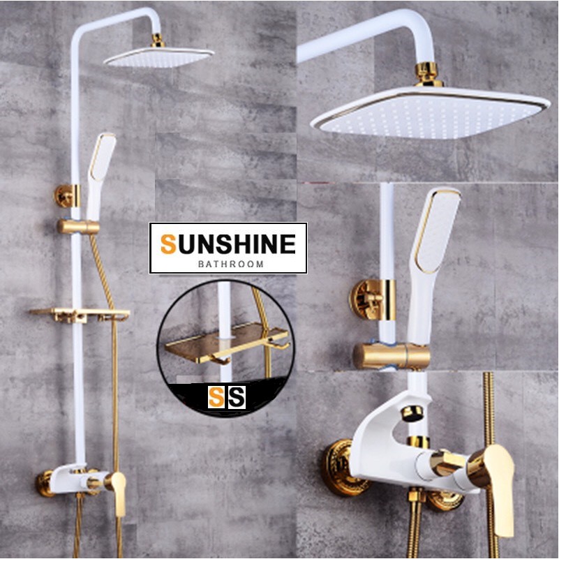 Bộ sen cây tắm nóng lạnh nhập khẩu đồng thau cao cấp Sunshine SS600