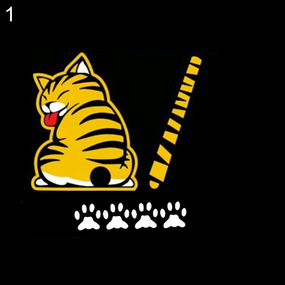 Decal hình mèo dán trang trí xe hơi