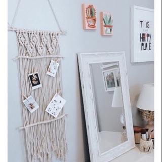 Macramé pin dây treo trang trí dây treo ảnh tick note dây trang trí tường
