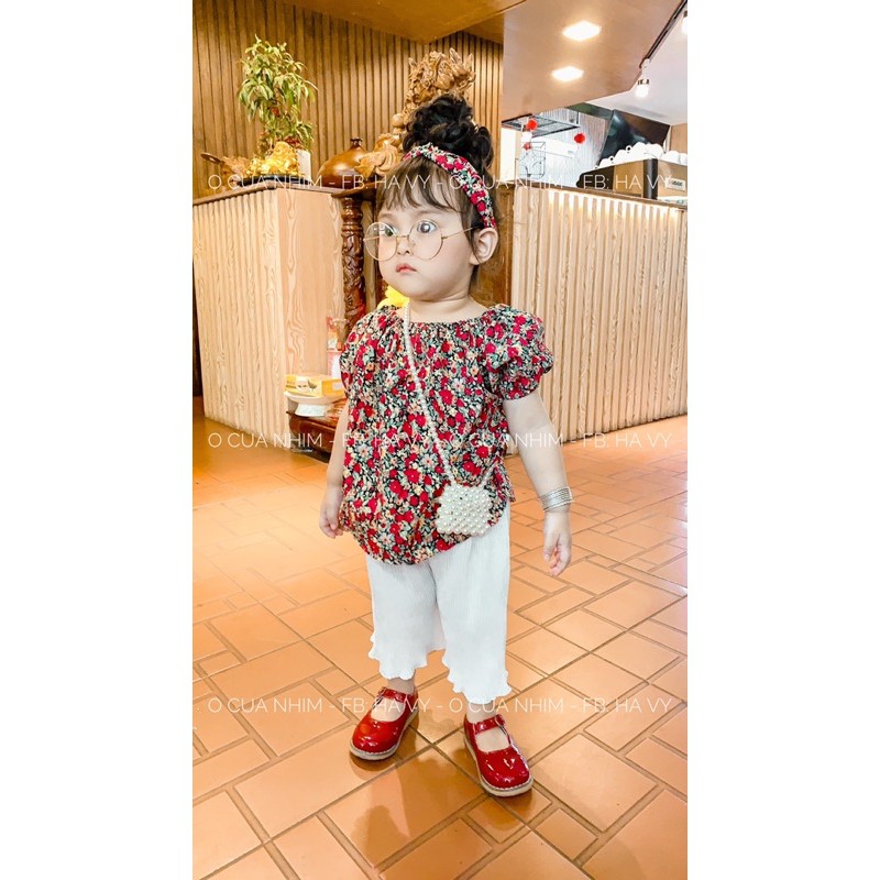 Set hoa mix quần xếp li siêu xinh cho bé ❤️