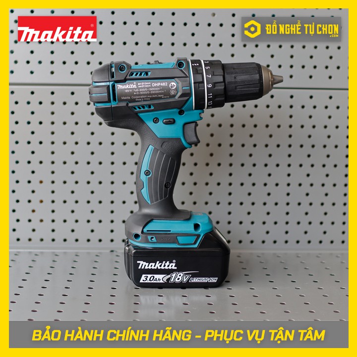 MÁY KHOAN BÚA, VẶN VÍT DÙNG PIN (101 CÁI MŨI KHOAN)( 18V) Makita - DHP482SFX6