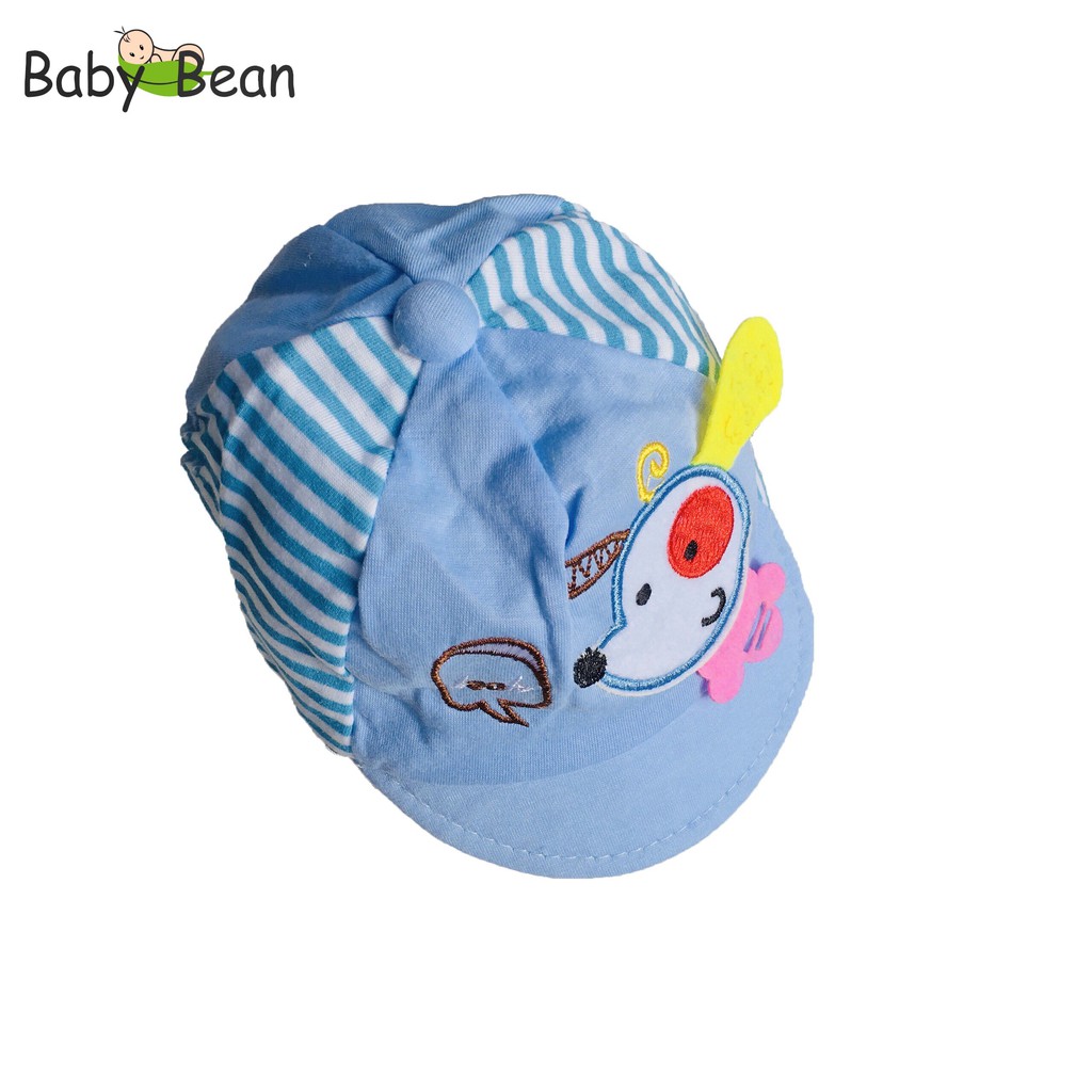 Mũ Vải Cotton Lưỡi Trai Mềm Bo Thun Bé Sơ Sinh Trai BabyBean (3-6 tháng)