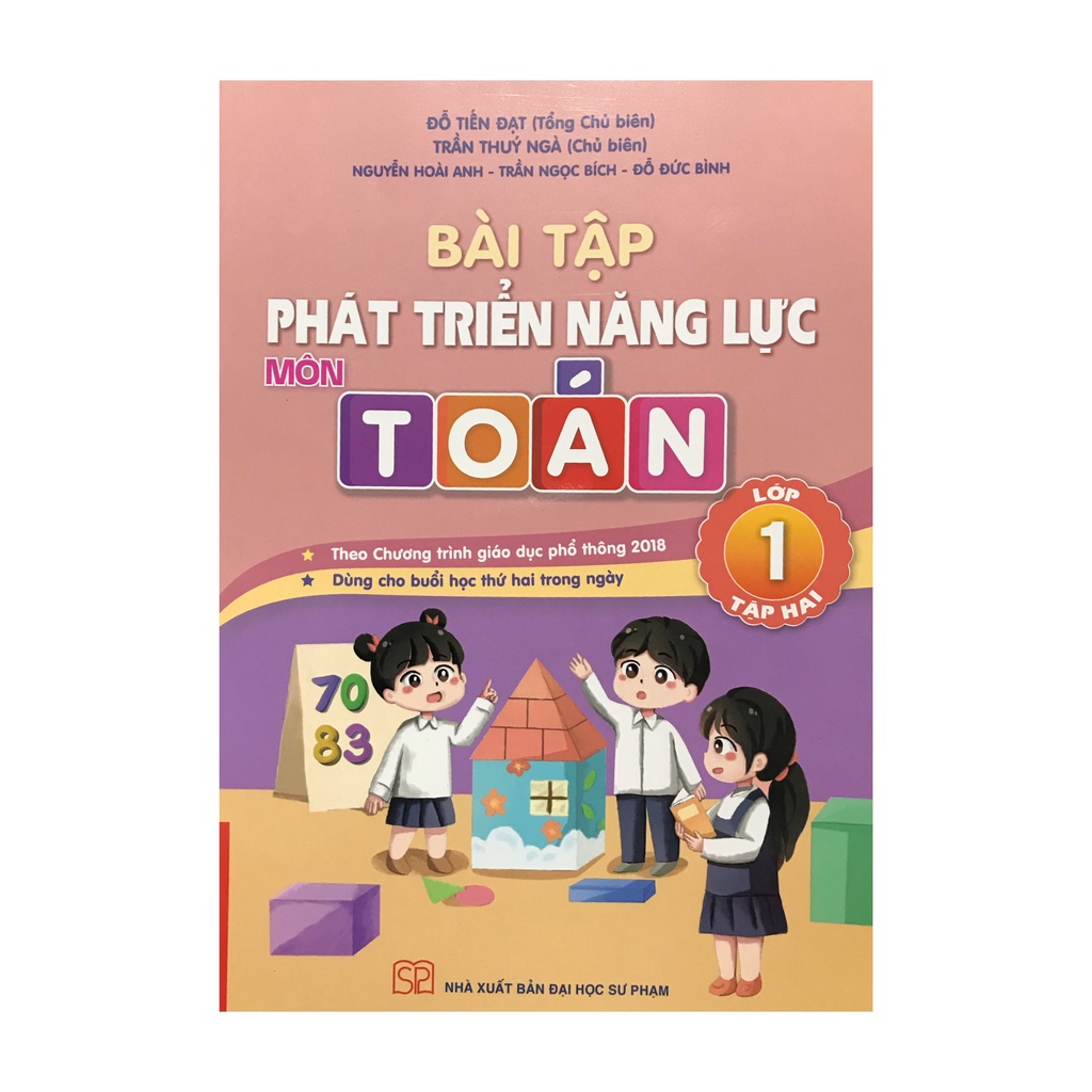 Sách - Bài tập phát triển năng lực môn Toán lớp 1 tập 2 (  NXB Đại Học Sư Phạm - đỗ tiến đạt, màu hồng )