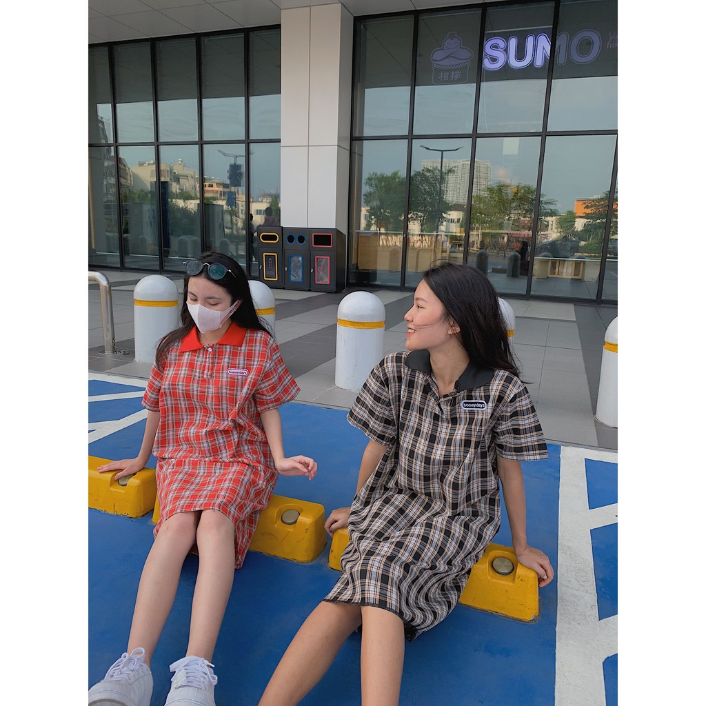 Váy kẻ suông cổ polo Honeydays VB114 LOLLIE STUDIO